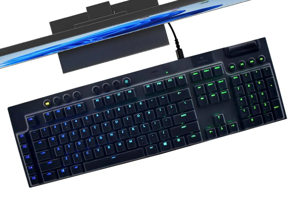 Tastaturabdeckung für Logitech G815 G915 RGB mechanische Gaming-Tastatur, Logitech G815 kabelgebundene Tastaturschutz, Logitech G915 kabellose Tastatur, Silikon-Schutzhülle, transparent