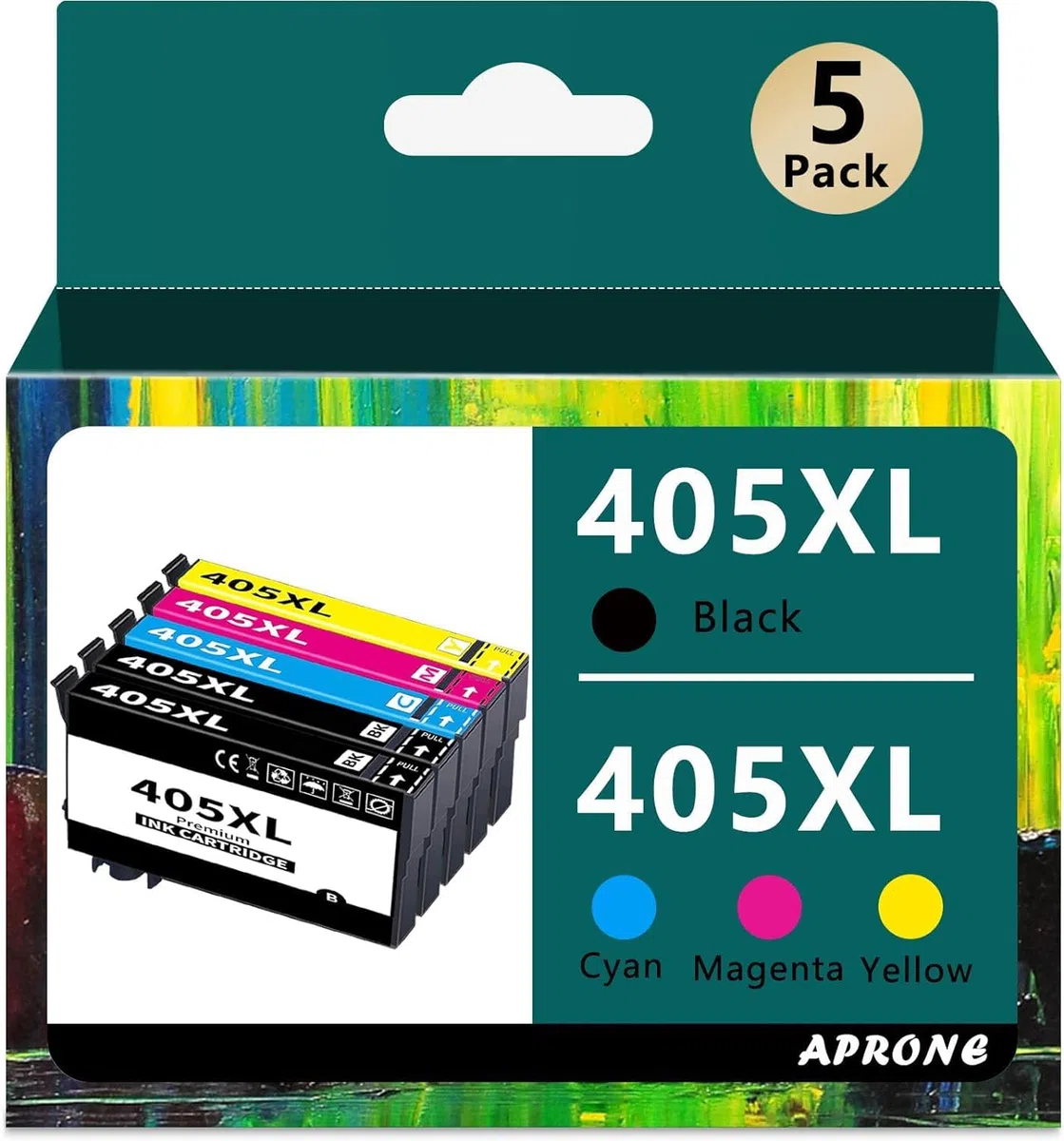 405XL Kompatibel für Epson 405 WF-7310DTW WF-7830DTWF WF-7835DTWF WF-7840DTWF Workforce Pro WF-3820DWF WF-3825DWF WF-4820DWF WF-4825DWF WF-4830DTWF (Schwarz x 2, Cyan x 1, Magenta x 1, Gelb x 1)