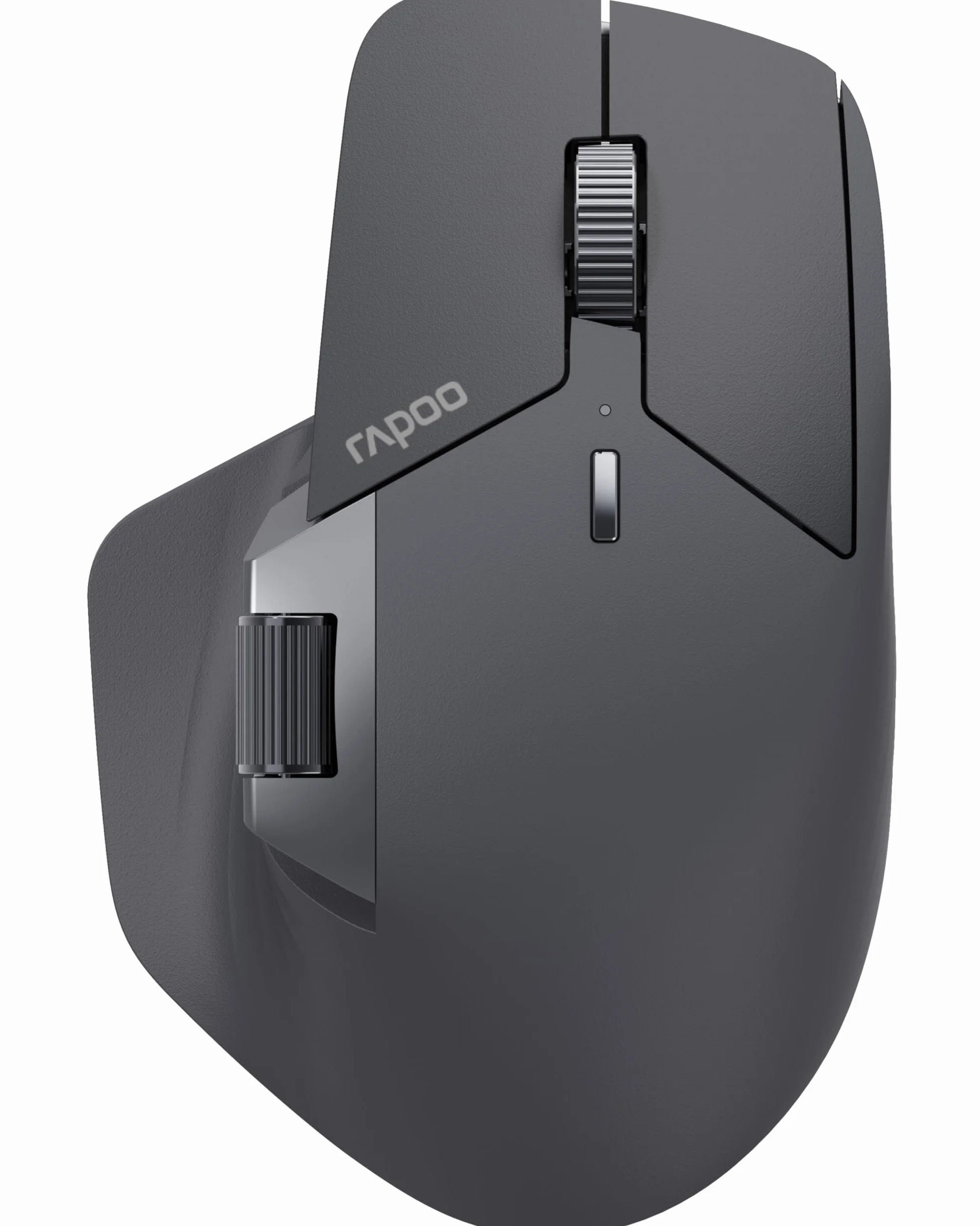 Rapoo MT760L wireless Mouse silent - USB Wireless 2.4G und Bluetooth Maus kabellos, bis 4000 DPI, leiser klick, Multi Device, Daumenscrollrad, Akku, für PC, Mac, grau-schwarz