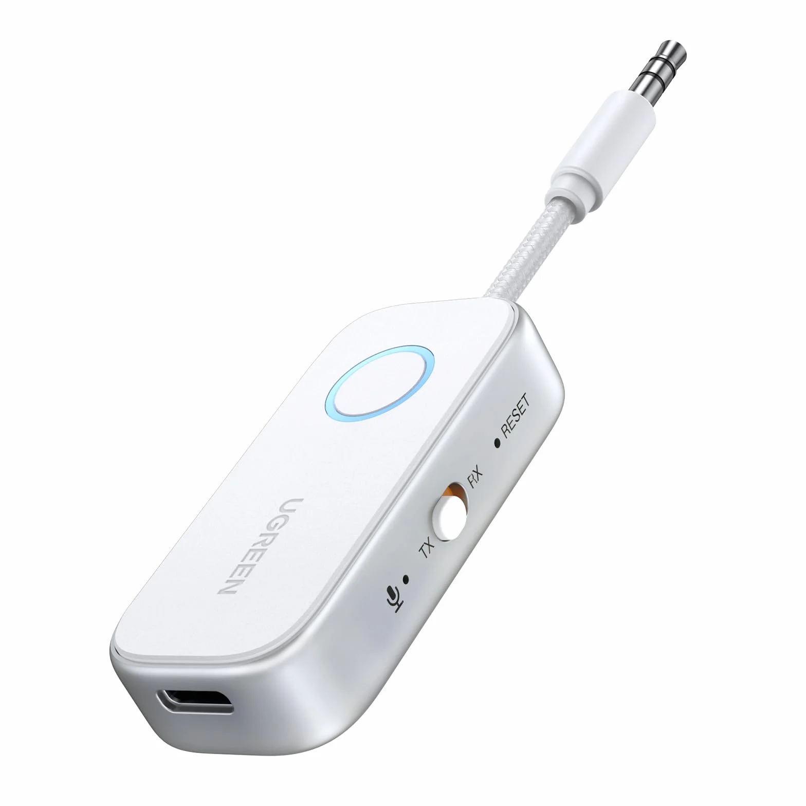UGREEN Bluetooth 6.0 Sender Klinke 2 in 1 Transmitter Empfänger für Zwei Airpods Bluetooth Adapter Kompatibel mit Flugzeug, TV, Stereoanlage Audio Splitter für Kopfhörer